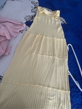 Dynamite Pale Yellow Ribbed Knit Dress
